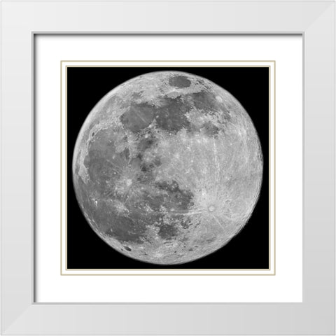 To The Moon White Modern Wood Framed Art Print with Double Matting by Prime, Marcus