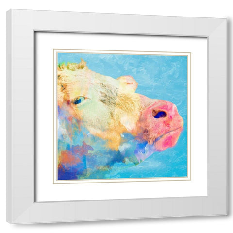 Summer Time Angus White Modern Wood Framed Art Print with Double Matting by Prime, Marcus