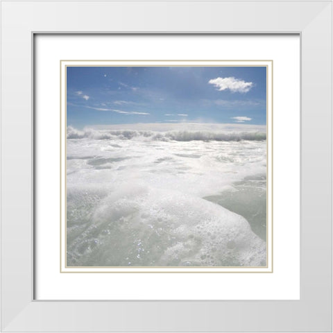 Bubbles In The Sea 1 White Modern Wood Framed Art Print with Double Matting by Prime, Marcus