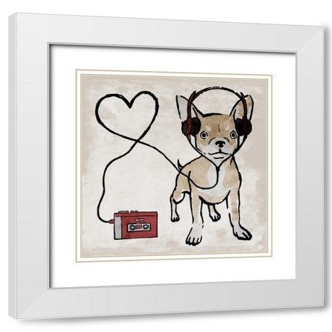 Cool Chihuahua White Modern Wood Framed Art Print with Double Matting by Prime, Marcus