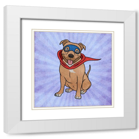 Super Scruff White Modern Wood Framed Art Print with Double Matting by Prime, Marcus