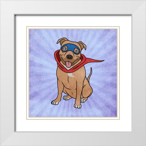 Super Scruff White Modern Wood Framed Art Print with Double Matting by Prime, Marcus