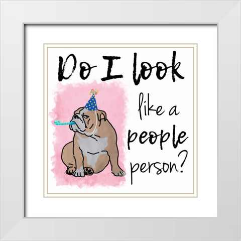 People Person White Modern Wood Framed Art Print with Double Matting by Prime, Marcus