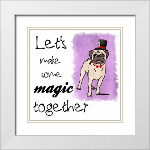 Making Magic White Modern Wood Framed Art Print with Double Matting by Prime, Marcus