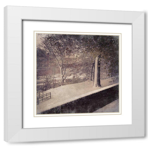 Chilly Evening White Modern Wood Framed Art Print with Double Matting by Prime, Marcus