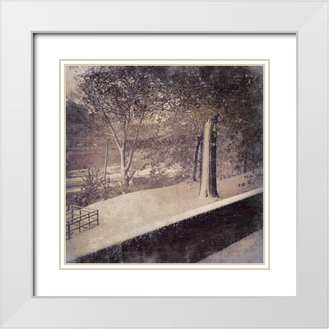 Chilly Evening White Modern Wood Framed Art Print with Double Matting by Prime, Marcus