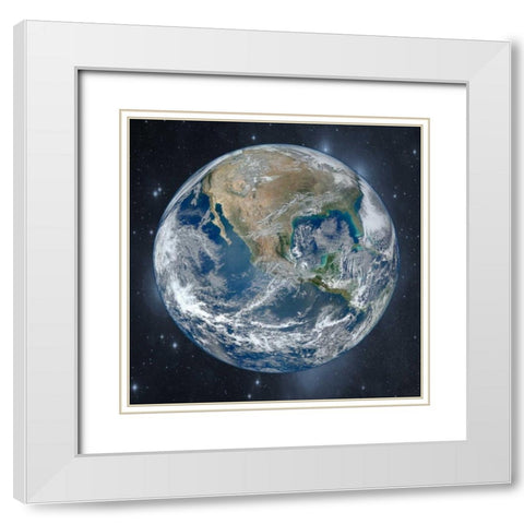 Earth Of Wonder 2 White Modern Wood Framed Art Print with Double Matting by Prime, Marcus