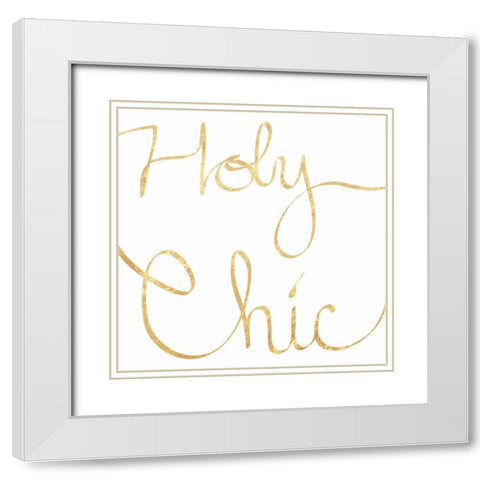 Holy Chic White Modern Wood Framed Art Print with Double Matting by Prime, Marcus