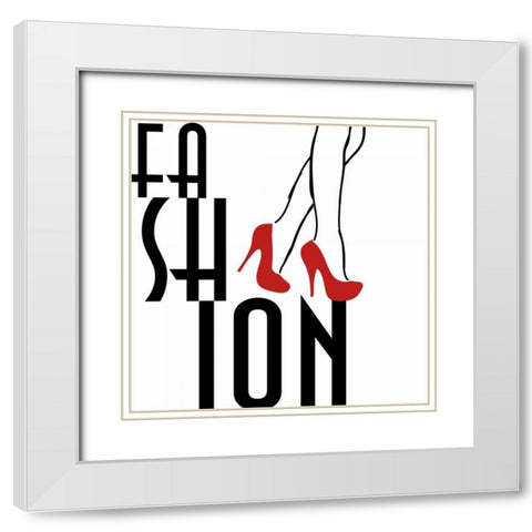Fashion Strut White Modern Wood Framed Art Print with Double Matting by Prime, Marcus