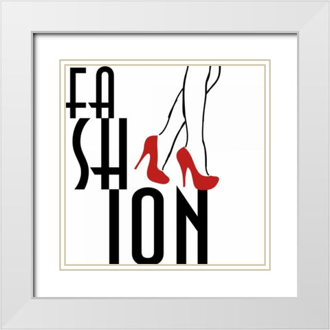 Fashion Strut White Modern Wood Framed Art Print with Double Matting by Prime, Marcus