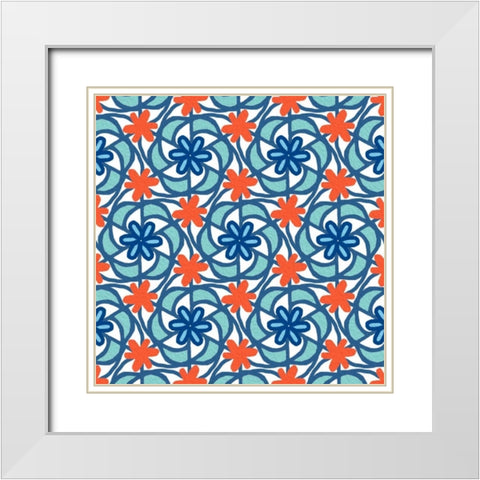 Mandala 2 White Modern Wood Framed Art Print with Double Matting by Prime, Marcus