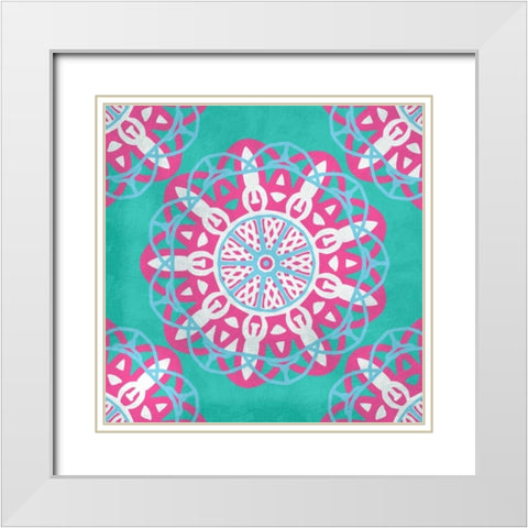 Mandala 4 White Modern Wood Framed Art Print with Double Matting by Prime, Marcus