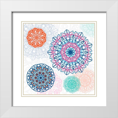Mandala Dream 1 White Modern Wood Framed Art Print with Double Matting by Prime, Marcus