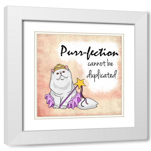 Miss Purrfection White Modern Wood Framed Art Print with Double Matting by Prime, Marcus