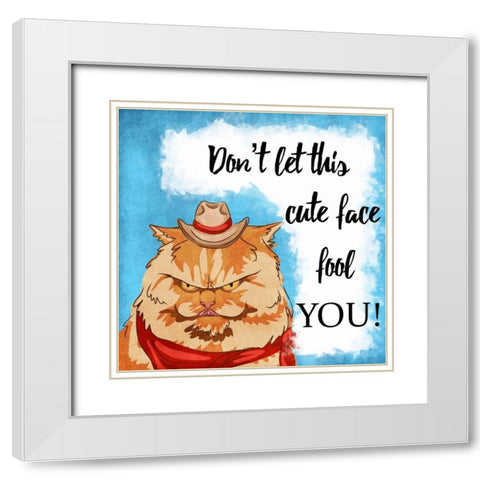 Fooled Cuteness White Modern Wood Framed Art Print with Double Matting by Prime, Marcus