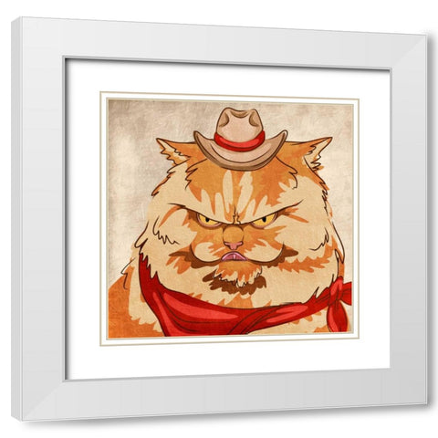 Whiskers McGee White Modern Wood Framed Art Print with Double Matting by Prime, Marcus