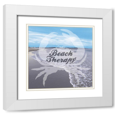 Beach Therapy White Modern Wood Framed Art Print with Double Matting by Prime, Marcus