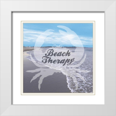 Beach Therapy White Modern Wood Framed Art Print with Double Matting by Prime, Marcus
