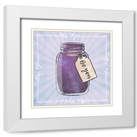 Jar Of Self White Modern Wood Framed Art Print with Double Matting by Prime, Marcus
