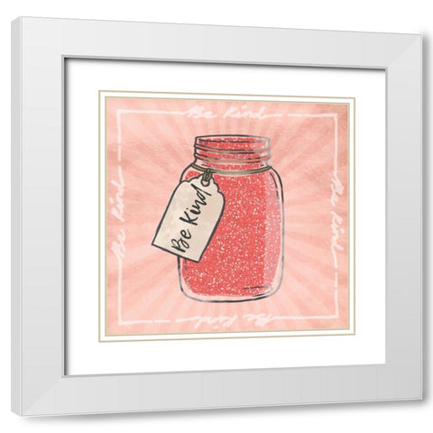 Jar Of Kindness White Modern Wood Framed Art Print with Double Matting by Prime, Marcus