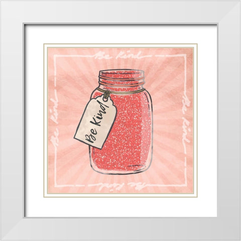 Jar Of Kindness White Modern Wood Framed Art Print with Double Matting by Prime, Marcus