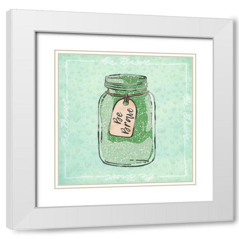 Jar Of Bravery White Modern Wood Framed Art Print with Double Matting by Prime, Marcus