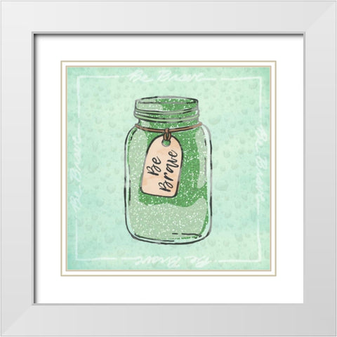 Jar Of Bravery White Modern Wood Framed Art Print with Double Matting by Prime, Marcus