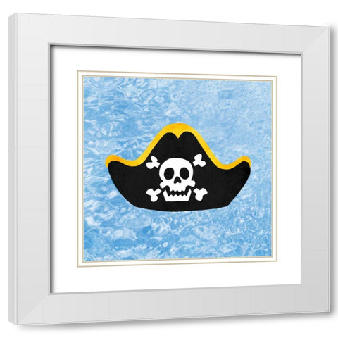 Pirates Hat White Modern Wood Framed Art Print with Double Matting by Prime, Marcus