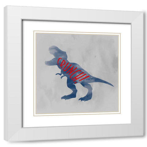 Prehistoric Rawr 2 White Modern Wood Framed Art Print with Double Matting by Prime, Marcus