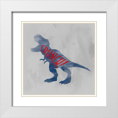 Prehistoric Rawr 2 White Modern Wood Framed Art Print with Double Matting by Prime, Marcus