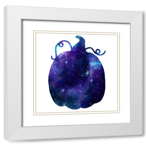 Celestial Pumpkin White Modern Wood Framed Art Print with Double Matting by Prime, Marcus