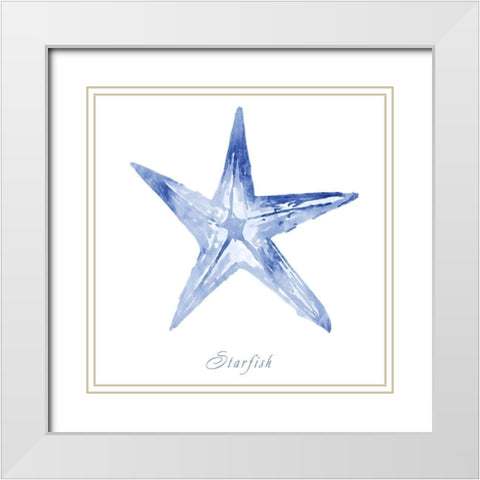 Misty Starfish White Modern Wood Framed Art Print with Double Matting by Prime, Marcus