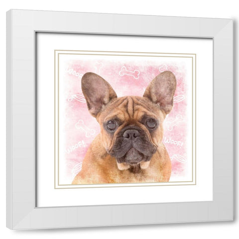 Woof Woof 1 White Modern Wood Framed Art Print with Double Matting by Prime, Marcus
