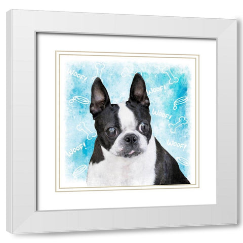 Woof Woof 4 White Modern Wood Framed Art Print with Double Matting by Prime, Marcus