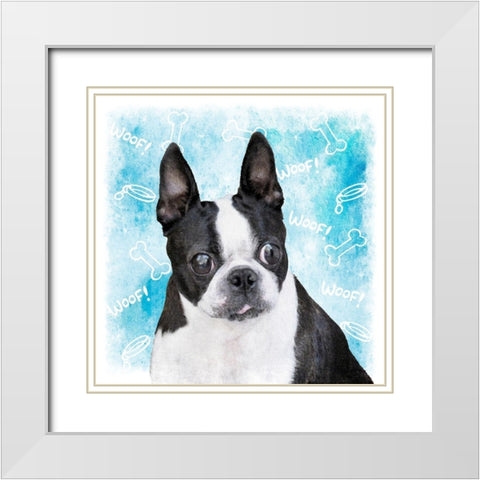 Woof Woof 4 White Modern Wood Framed Art Print with Double Matting by Prime, Marcus