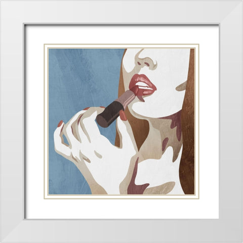 Fahionable Kiss 4 White Modern Wood Framed Art Print with Double Matting by Prime, Marcus