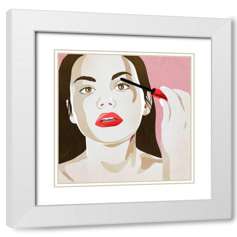 Fashionably Stylish 1 White Modern Wood Framed Art Print with Double Matting by Prime, Marcus