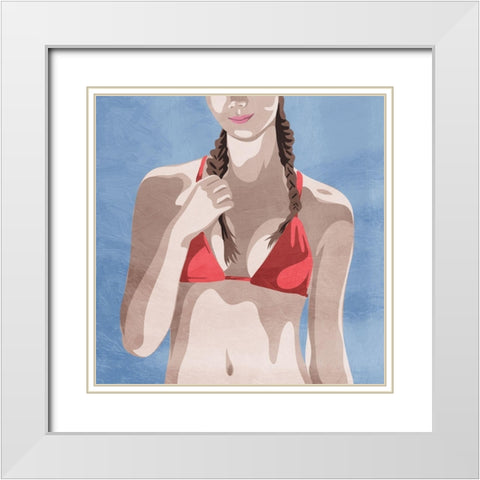 Beach Fashion White Modern Wood Framed Art Print with Double Matting by Prime, Marcus
