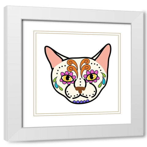 Sugar Kitty 2 White Modern Wood Framed Art Print with Double Matting by Prime, Marcus