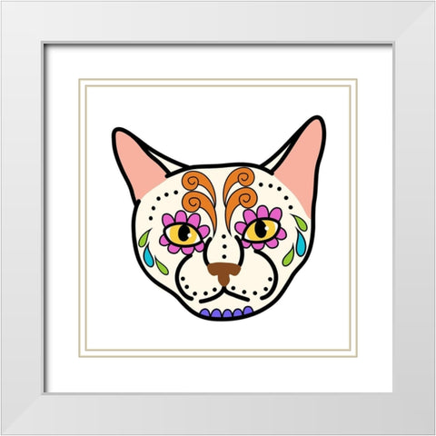 Sugar Kitty 2 White Modern Wood Framed Art Print with Double Matting by Prime, Marcus