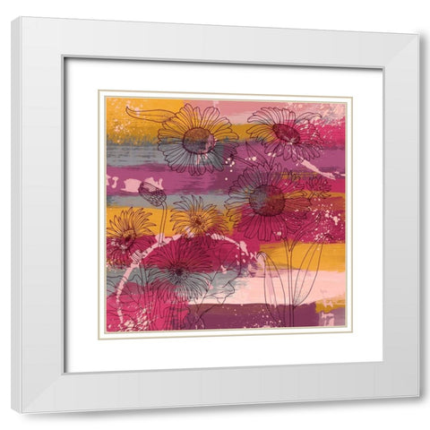 Wine Florist 1 White Modern Wood Framed Art Print with Double Matting by Prime, Marcus