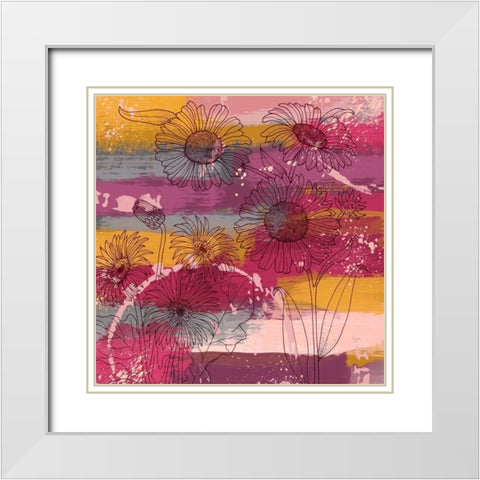 Wine Florist 1 White Modern Wood Framed Art Print with Double Matting by Prime, Marcus