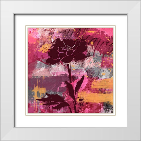 Urban Floral 1 White Modern Wood Framed Art Print with Double Matting by Prime, Marcus