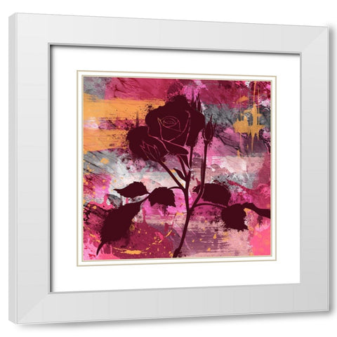 Urban Floral 3 White Modern Wood Framed Art Print with Double Matting by Prime, Marcus
