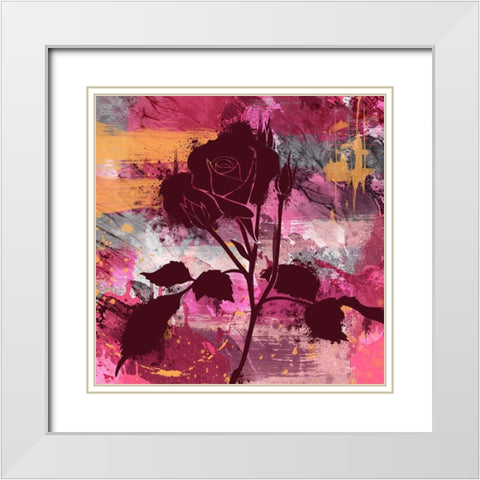 Urban Floral 3 White Modern Wood Framed Art Print with Double Matting by Prime, Marcus