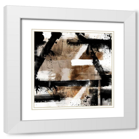 Tri Distressed 1 White Modern Wood Framed Art Print with Double Matting by Prime, Marcus