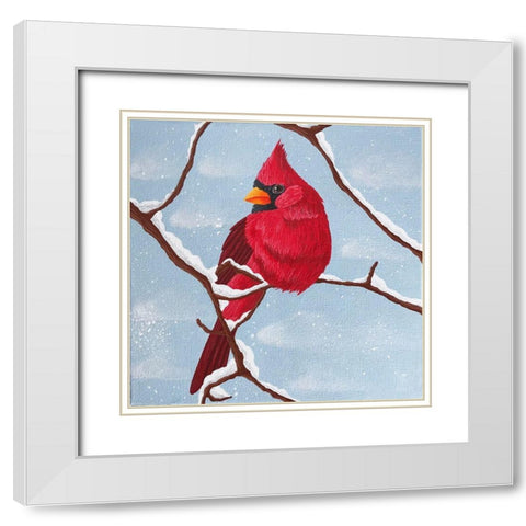 Nesting Winter White Modern Wood Framed Art Print with Double Matting by Prime, Marcus