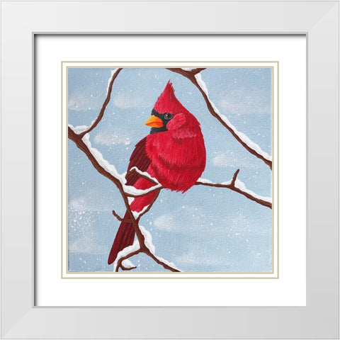 Nesting Winter White Modern Wood Framed Art Print with Double Matting by Prime, Marcus