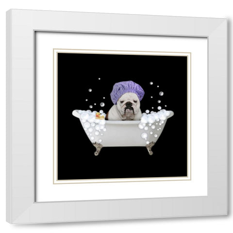 Bath Time Bubbles 3 White Modern Wood Framed Art Print with Double Matting by Prime, Marcus