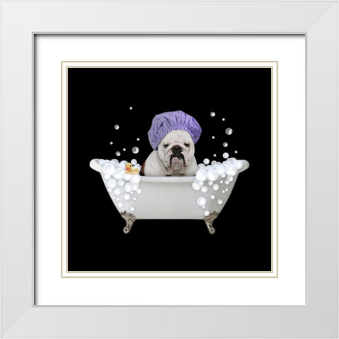 Bath Time Bubbles 3 White Modern Wood Framed Art Print with Double Matting by Prime, Marcus